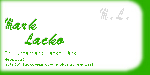 mark lacko business card